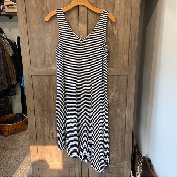 Saks Fifth Avenue linen Tank Midi Dress Large - Picture 1 of 8